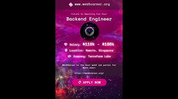 Backend Engineer $110k - $180k Remote, Singapore, Terraform Labs Web3 Job, Crypto Job|web5career.org