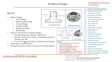 Promo II 8 of 21 II All About Flanges II Certification Course II Piping