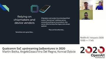 Martin Botka, AngeloGioacchino Del Regno, Konrad Dybcio: Qualcomm SoC upstreaming adventures in 2020