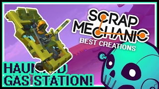 Scrap Mechanic |:| BEST CREATIONS - Haunted Gas Station, Simpsons House And More!