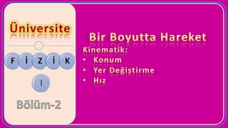 Fizik 1 Kinematik Bir Boyutta Hareket Konum, Yer Değiştirme, Hız Ve Sürat