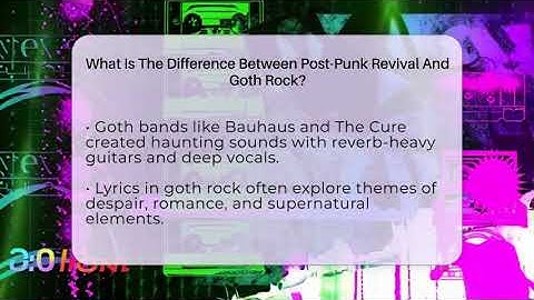 What Is The Difference Between Post-Punk Revival And Goth Rock? - Alt Scene Guru