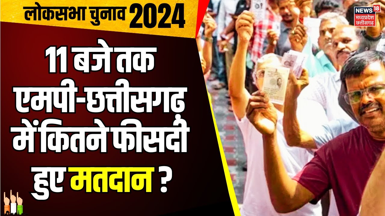 Lok Sabha Election Phase 2 Voting : सुबह 11 बजे तक MP-Chhattisgarh में कितने फीसदी हुए मतदान?|News18