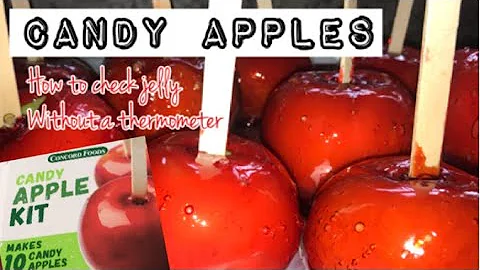 NO THERMOMETER candy apples! Concord candy jellied apples.