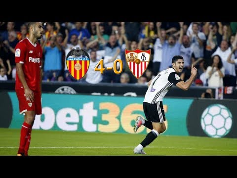 Valencia 4 - 0 Sevilla (All goals) 💪😍🔥