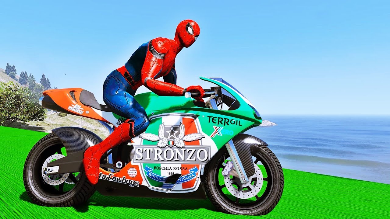 Super heroi Motor Bicicleta Corrida Jogos Para Crianças, Aranha