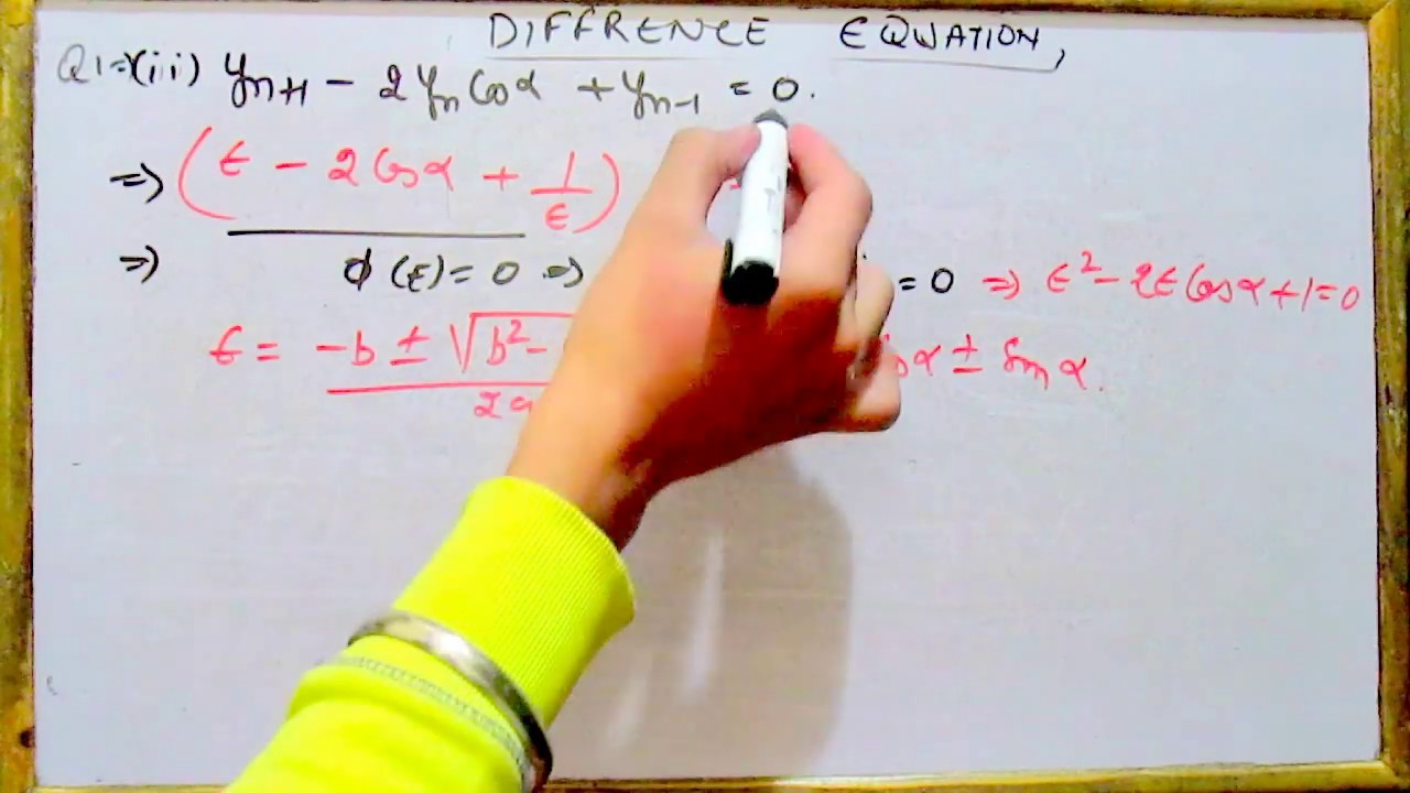 DIFFRENCE EQUATION BTECH MATHEMATICS PART2 YouTube