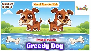 The Greedy Dog Story | Moral Story for Kids | Short Bedtime Story | ToonsDtv 
