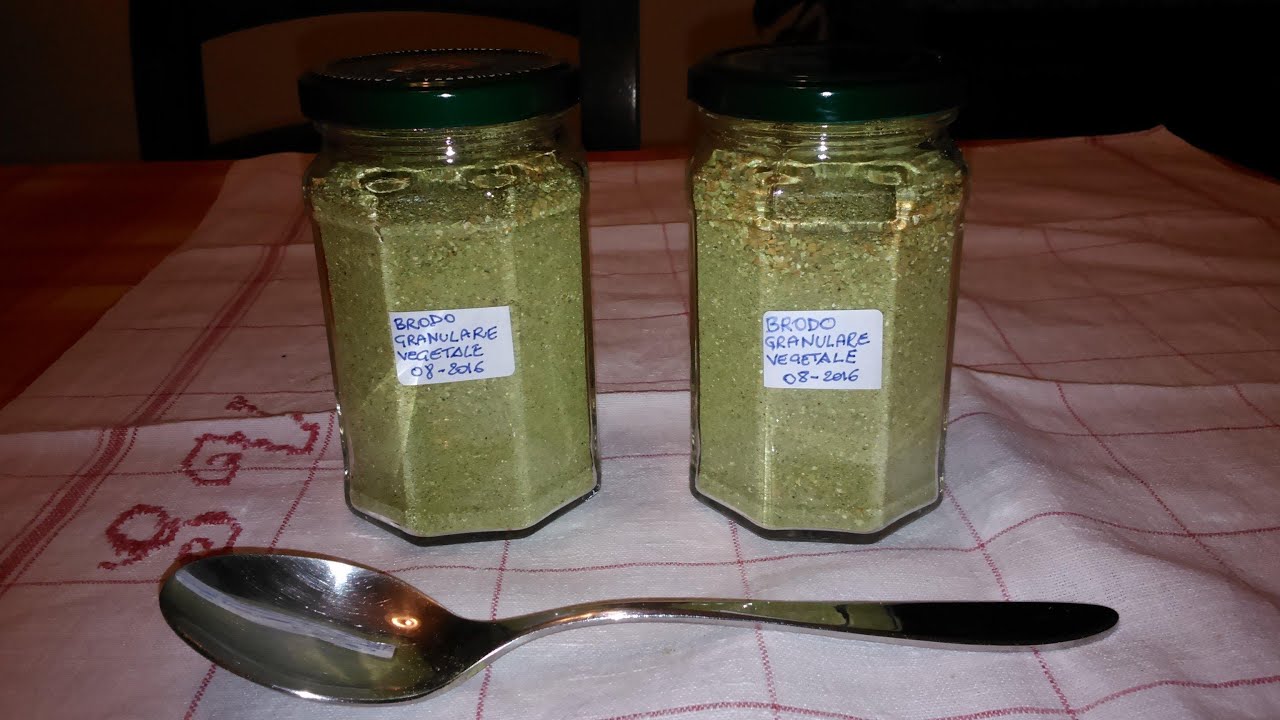 Brodo vegetale granulare - Essiccazione di verdure e piante aromatiche