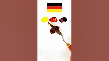 What color do mixed German flag make? #colors #shorts #mixedflags #artvideos #asmr #colormixing