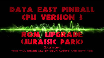 Data East Pinball Cpu Ver 3 - Upgrade CPU/DISP Roms - Jurassic Park 1993