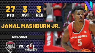 Jamal Mashburn Jr. University of New Mexico Lobos VS New Mexico State Aggies |  26 PTS 3 REB 3 AST