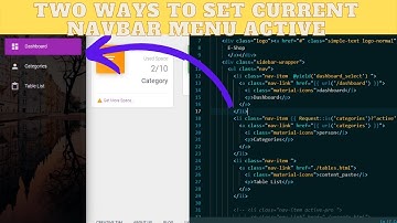 How to Set Current Menu Sidebar Active In Laravel 8 2021 | New Tips And Tricks | One Line Of Code |