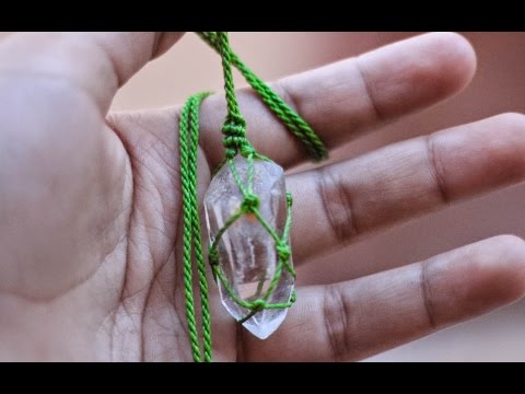 tutorial piedra engarzada en macramé wrap stone macramé