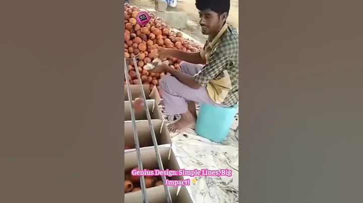 Fruit Sorting Genius: This Simple Hack Sorts Fruit FAST! #FarmHack #DIYTools #MindBlown 🍎