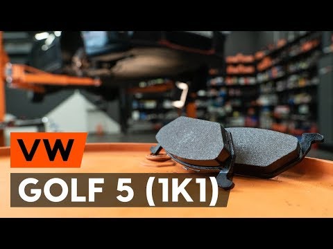 How to change front brake pads / front brake pad set on VW GOLF 5 (1K1) [TUTORIAL AUTODOC]