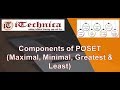 35. Components of POSET 1 - Maximal, Minimal, Greatest and Least