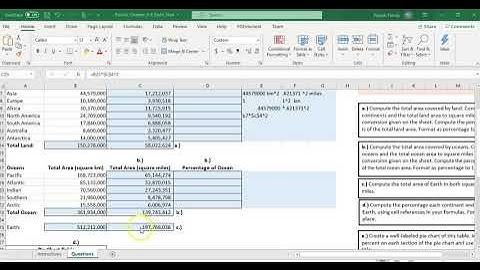 Excel section 4 9 Earth