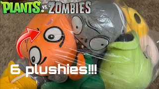 Big PVZ unboxing with 6 plushies!!!