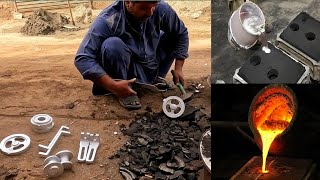 DIY Aluminium Casting Projects Using Sand Mould   Aluminium Casting Motorcycle Parts, Amazing Skills by Amazing Skills 656 views 6 months ago 7 minutes, 56 seconds