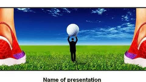 Golf Ball PowerPoint Template by PoweredTemplate.com