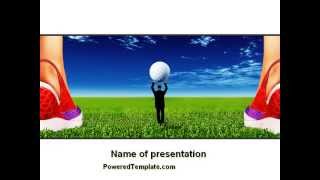 Golf Ball PowerPoint Template by PoweredTemplate com