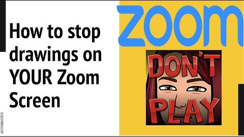How to disable drawings on YOUR Zoom Screen