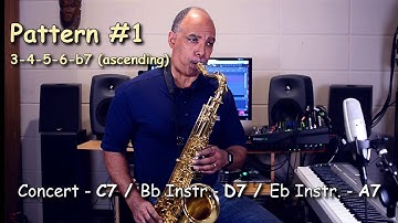 Practicing Basic Dominant 7th Chords/Scales for Jazz/Blues Improv (by Don Braden) - Part 3