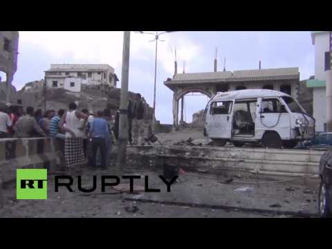 იემენის პრეზიდენტის სასახლესთან სამხედრო ავტოკოლონას თავს დაესხნენ