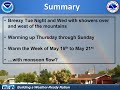 Cool and Breezy Wednesday with a Chance of Showers, then Warmer Thu thru Sun - NWS San Diego.