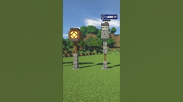 Minecraft: 7 Easy Lamp Post Designs | 🦆 LiamxF | #shorts #minecraft