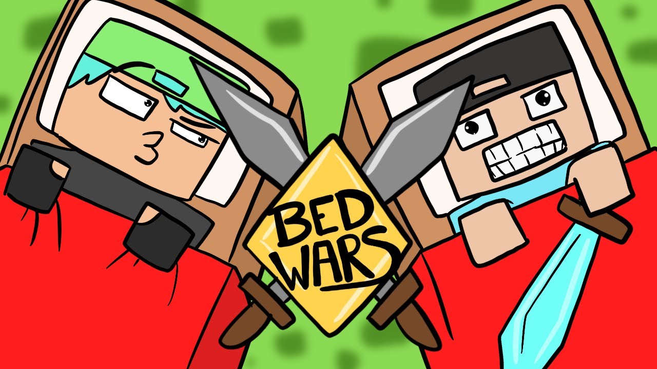 Why are they RUSHING?! Gamer Chad & Microguardian play Bed Wars in Minecraft