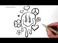 How to Draw a Hippy Drippy Smiley Face Design