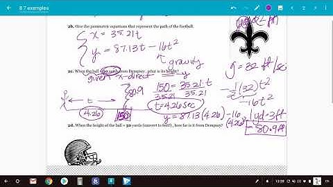 8.7 applications of parametric equations