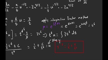 Differential Equations: How to Solve the Bernoulli equation ty