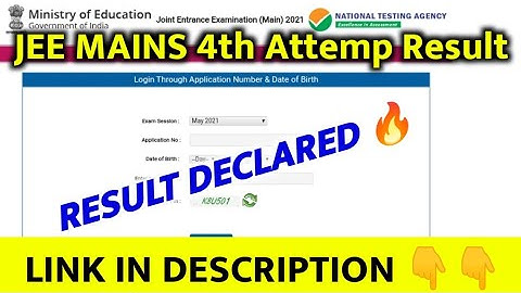 🔴LIVE -. JEE Mains 4th Attempt Result 2021 | JEE Mains August Session Result 2021, Result 2021