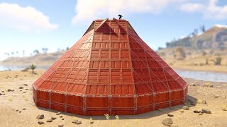 raiding a GIANT FUNNEL BUILD in the middle of the DESERT...