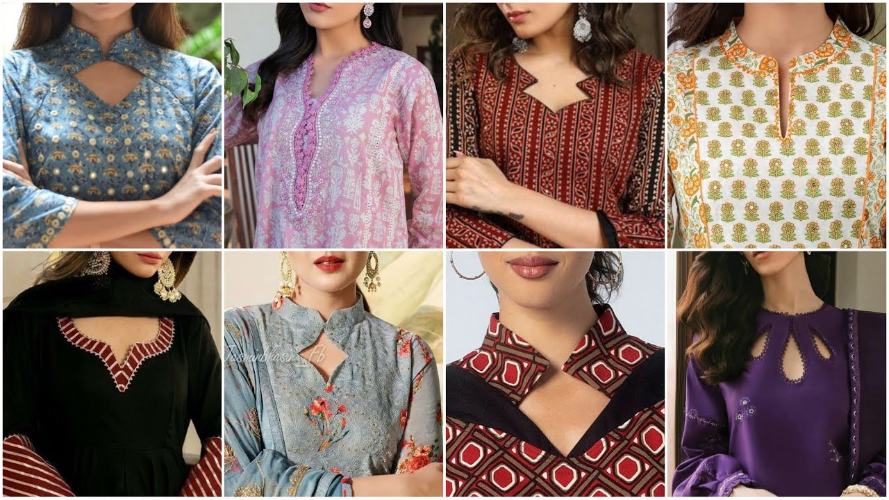 Latest Collar Neck Kurti Designs for Women | Libas