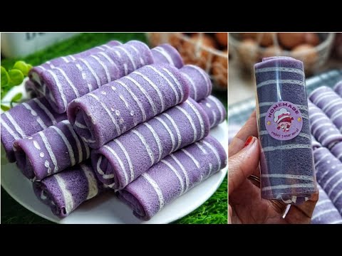 Cara Bikin Dadar Gulung Ungu