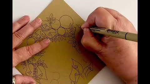 Zentange: Poke Lily( tangle by Eva Wu)