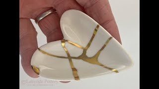 Kiln Fired 22K Gold Luster Experiment: Food-Safe Kintsugi Effect on Pottery