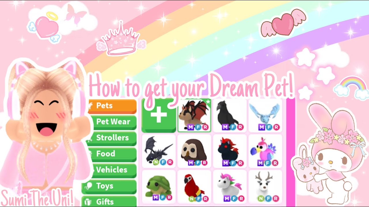 How To Get Your Dream Pet In Adopt Me 😻💖🌈roblox Youtube