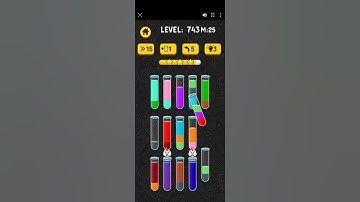 Color Water Sort 743 Walkthrough Solution #games #gaming #puzzle #gameplay #level #gamelevel #asmr