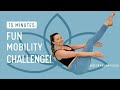 15-Minute Fast &amp; Fun Yoga Mobility Challenge You Can Do Anywhere! Increase Flexibility at Home!