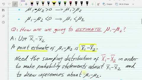 Section 10.1 - Sampling Distribution f Two Sample Means, Independent Samples