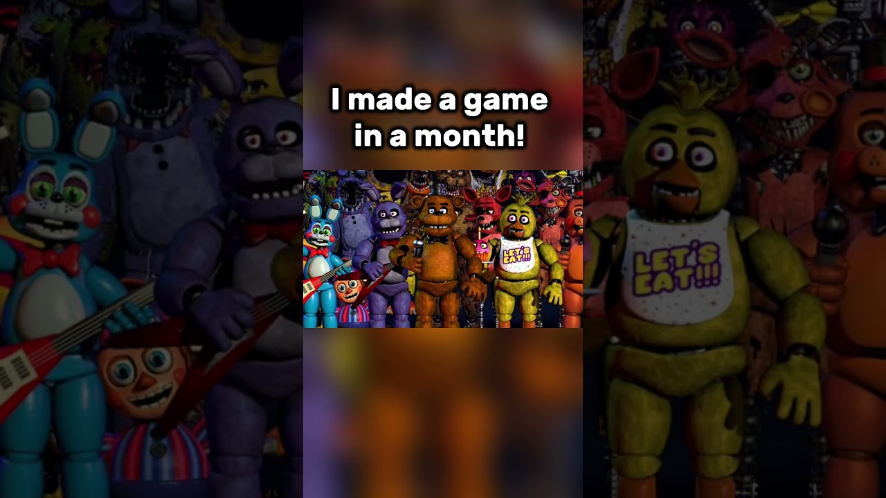 I made a game in less than a month! #fnaf #yt #horror #gamejolt #youtubeshorts #recommended