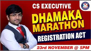 CS EXECUTIVE | REGISTRATION ACT | GRAND REVISION | JIGL | 5+ MARKS | CS ANKUSH BANSAL | TARGET DEC22