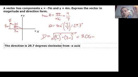 Example: Converting Vectors into Magnitude and Direction