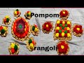 Easy and quickly Pompom rangoli