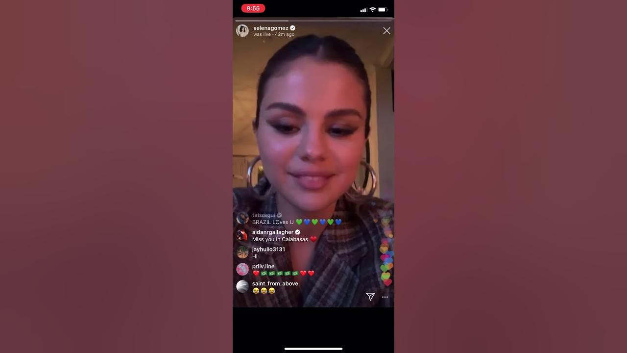 Selena Gomez Instagram Live - January 9, 2020 - YouTube